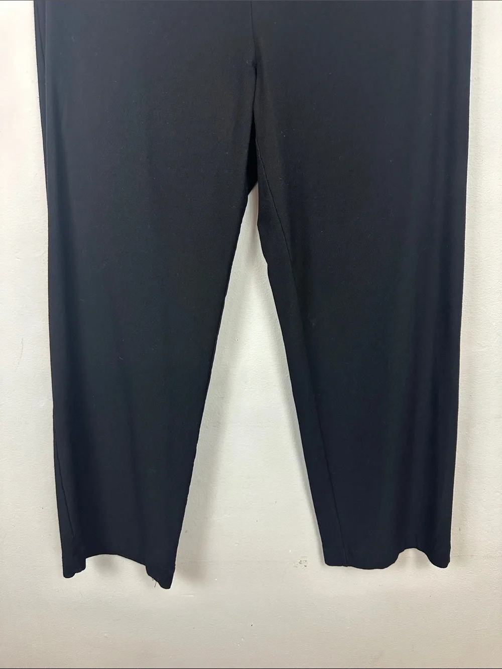 Eileen Fisher Petite Washable Stretch Crepe Wide-Leg Pant Black Sz LP